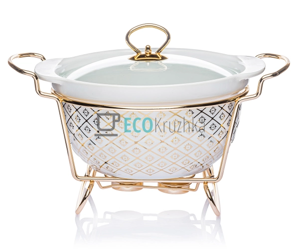 Марміт керамічний Kamille круглий 27,5*24*12 см з підста ... Марміт керамічний Kamille круглий 27,5*24*12 см з підста ...