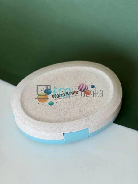 Еко-ланч бокс із пшеничної соломи 20х14.6см Блакитний TD ... Еко-ланч бокс із пшеничної соломи 20х14.6см Блакитний TD ...