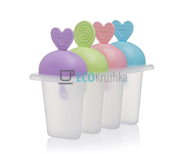 Форма 12см для морозива набір 4 шт Різнобарвні C39815 Форма 12см для морозива набір 4 шт Різнобарвні C39815