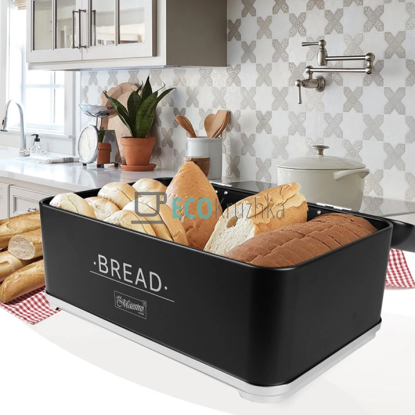 Хлібниця Bread Maestro (345х250х165) Чорна MR-1677-AR-bl Хлібниця Bread Maestro (345х250х165) Чорна MR-1677-AR-bl