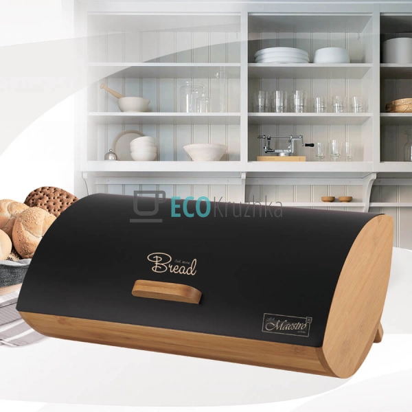 Хлібниця Bread Maestro 365х250х133 мм Чорна MR-1775-BLAC ... Хлібниця Bread Maestro 365х250х133 мм Чорна MR-1775-BLAC ...