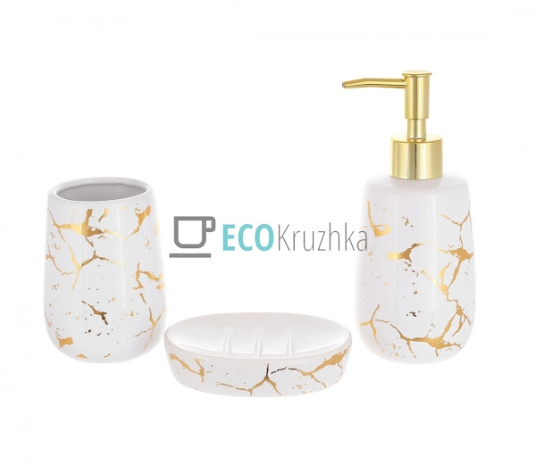 Набір для ванної кімнати (3 предмети) дозатор для мила, ... Набір для ванної кімнати (3 предмети) дозатор для мила, ...