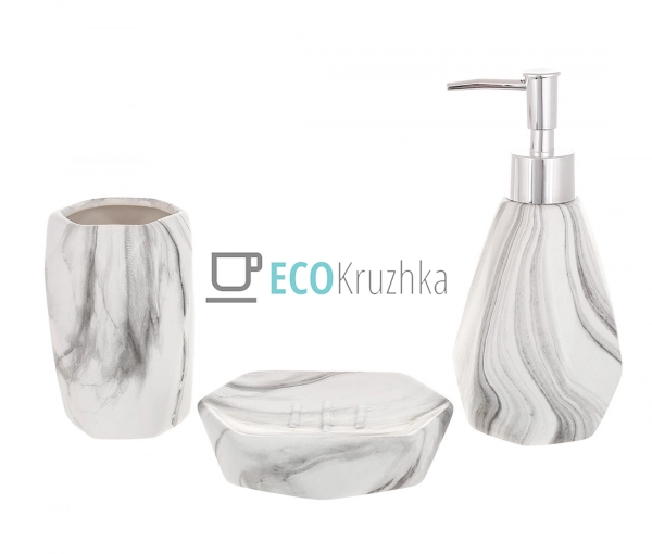 Набір для ванної кімнати (3 предмети) дозатор для мила, ... Набір для ванної кімнати (3 предмети) дозатор для мила, ...
