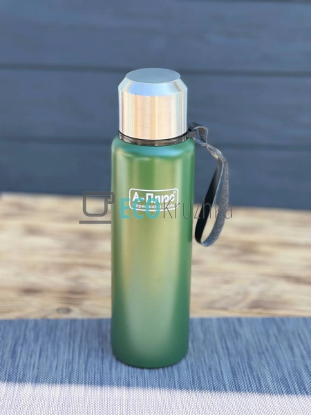 Термос 700 мл з чашкою Зелений A-Plus 1791L Термос 700 мл з чашкою Зелений A-Plus 1791L