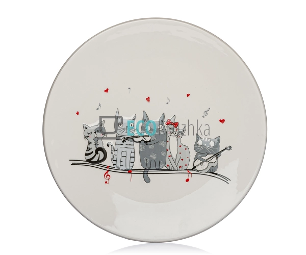 Тарілка керамічна з обємним малюнком Нічна серенада, 24с ... Тарілка керамічна з обємним малюнком Нічна серенада, 24с ...