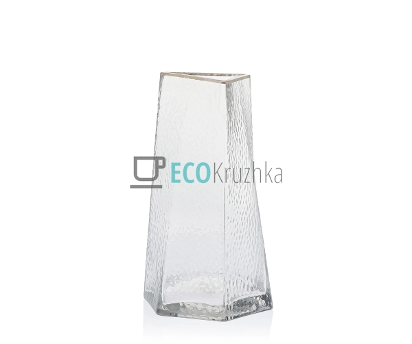 Ваза Elegant 22см прозора із золотим обідком 527-788 Ваза Elegant 22см прозора із золотим обідком 527-788