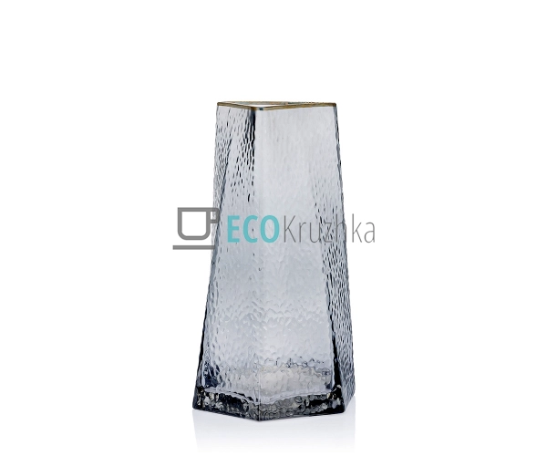 Ваза Elegant 22см сіра із золотом 527-790 Ваза Elegant 22см сіра із золотом 527-790
