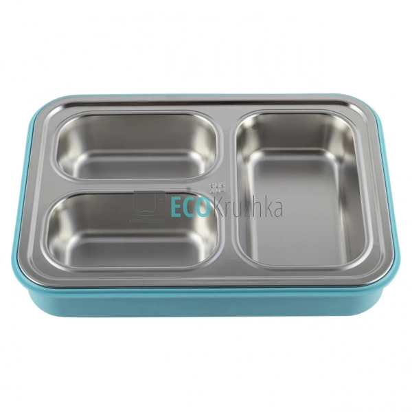 Ланч бокс обідній Kamille Блакитний 1200мл KM-2146GL Ланч бокс обідній Kamille Блакитний 1200мл KM-2146GL