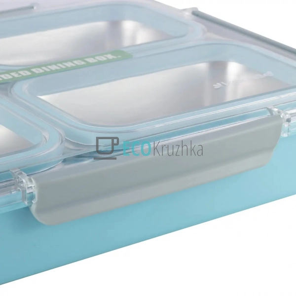 Ланч бокс обідній Kamille Блакитний 1800мл KM-2147GL Ланч бокс обідній Kamille Блакитний 1800мл KM-2147GL