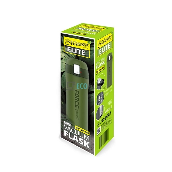 Термокружка Maestro 400 мл Зелений MR-1643-40A