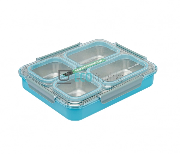 Ланч бокс обідній Kamille Блакитний 1200мл KM-2146GL Ланч бокс обідній Kamille Блакитний 1200мл KM-2146GL