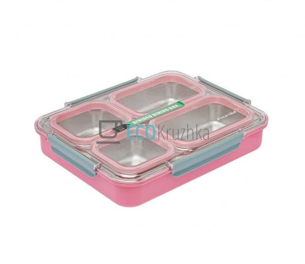 Ланч бокс обідній Kamille Рожевий 1200мл KM-2146RZ Ланч бокс обідній Kamille Рожевий 1200мл KM-2146RZ