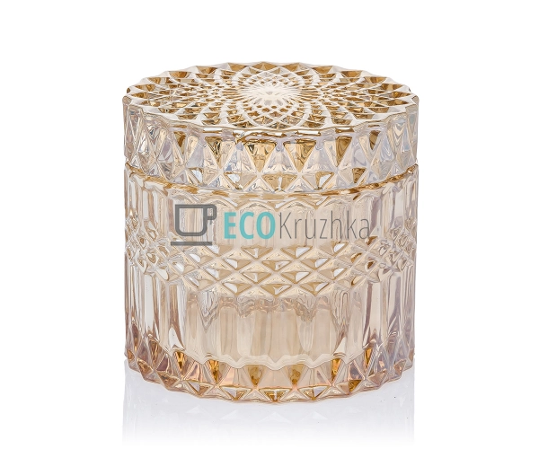 Цукерниця Бурштинове задзеркалля 9х8.5см (101-095) Цукерниця Бурштинове задзеркалля 9х8.5см (101-095)