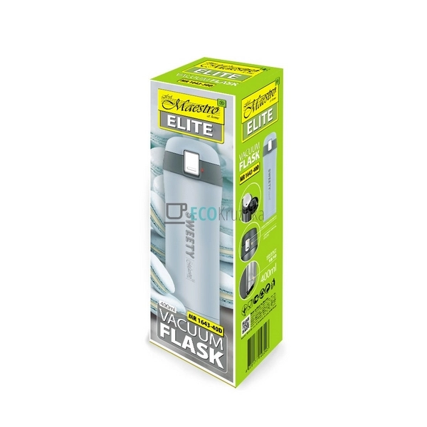 Термокружка Maestro 400 мл Блакитний MR-1643-40D