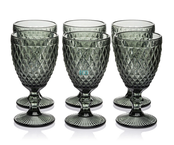 Набір келихів 6 шт для вина Glassware 320 мл Сірий EK901 ...