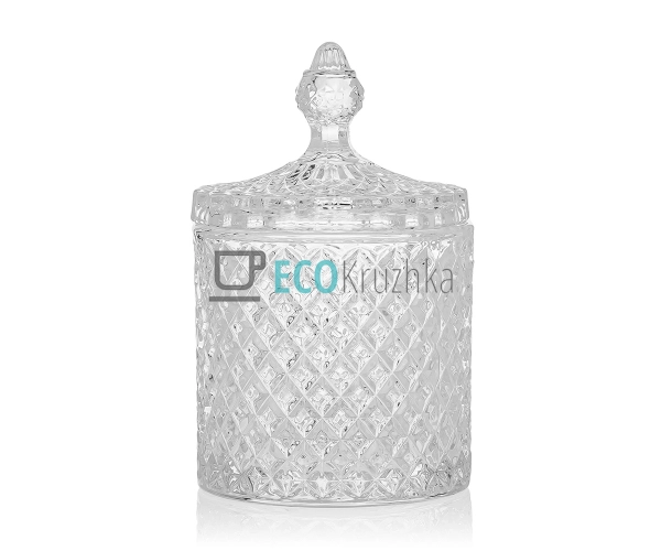 Цукорниця 550мл Діамант Скляна (102-006) Цукорниця 550мл Діамант Скляна (102-006)