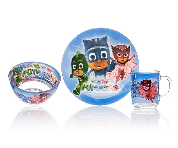 Набір скляного посуду для дітей 3 предмета Супергерої в ... Набір скляного посуду для дітей 3 предмета Супергерої в ...