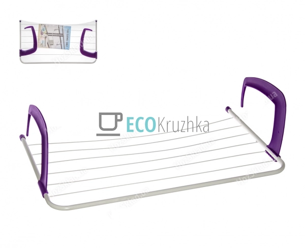 Сушарка для білизни навісна 68х35 см, Фіолетова TL00143 Сушарка для білизни навісна 68х35 см, Фіолетова TL00143