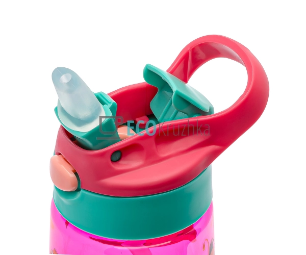 Пляшка для води із трубочкою 450 мл Морські жителі Рожев ... Пляшка для води із трубочкою 450 мл Морські жителі Рожев ...