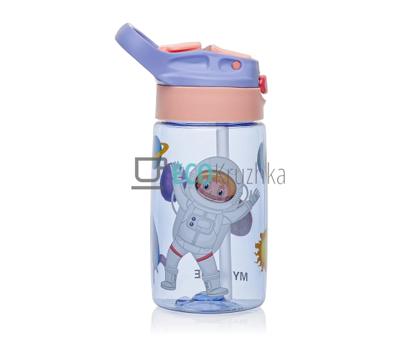 Пляшка для води із трубочкою 450 мл Космос Блакитний EK1 ... Пляшка для води із трубочкою 450 мл Космос Блакитний EK1 ...