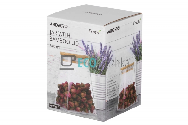 Банка для зберігання Ardesto Fresh, конус, 740 мл, скло, ... Банка для зберігання Ardesto Fresh, конус, 740 мл, скло, ...
