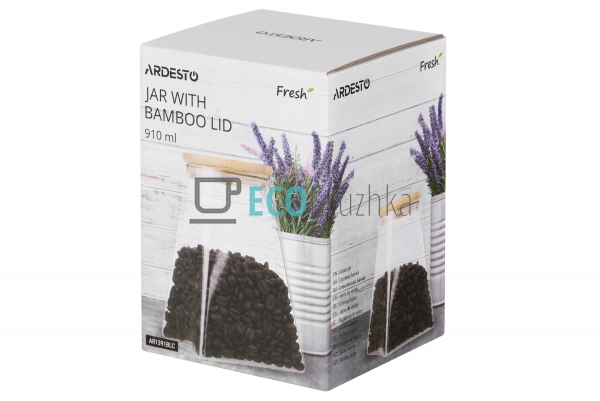 Банка для зберігання Ardesto Fresh, конус, 910 мл, скло, ... Банка для зберігання Ardesto Fresh, конус, 910 мл, скло, ...