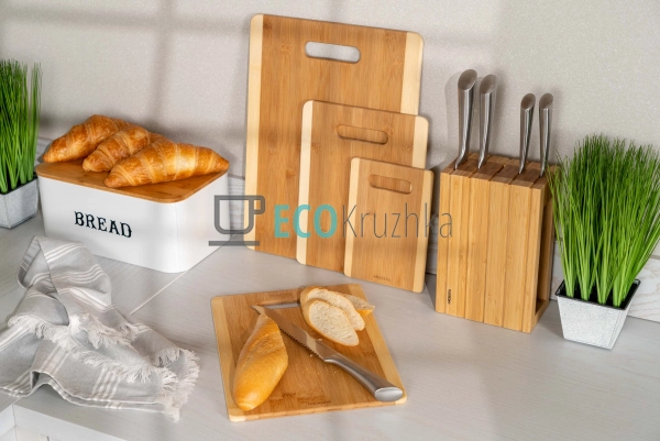 Дошка кухонна Ardesto Midori, 20*14*0.9 см, бамбук (AR14 ...