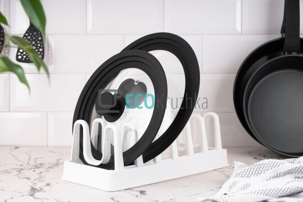 Підставка Ardesto для кришок , 35х15.2х11.7, білий (AR40 ... Підставка Ardesto для кришок , 35х15.2х11.7, білий (AR40 ...