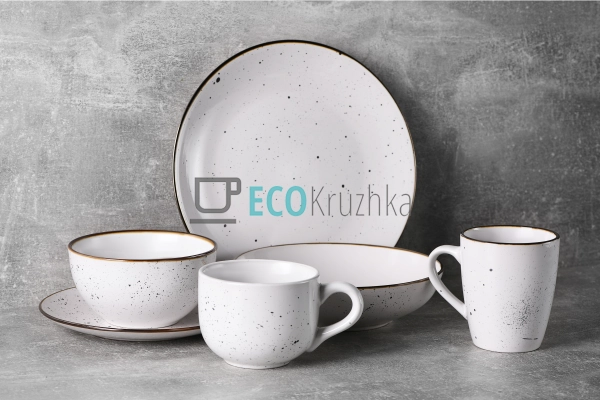 Тарілка обідня Ardesto Bagheria, 26 см, Bright white, ке ...