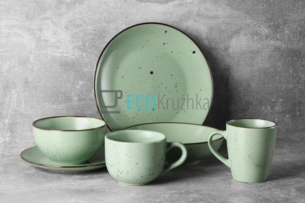 Салатник Ardesto Bagheria, 14 см, Pastel green, кераміка ...