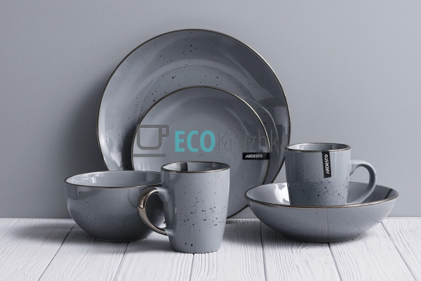 Тарілка супова Ardesto Bagheria, 20 см, Grey, кераміка ( ... Тарілка супова Ardesto Bagheria, 20 см, Grey, кераміка ( ...