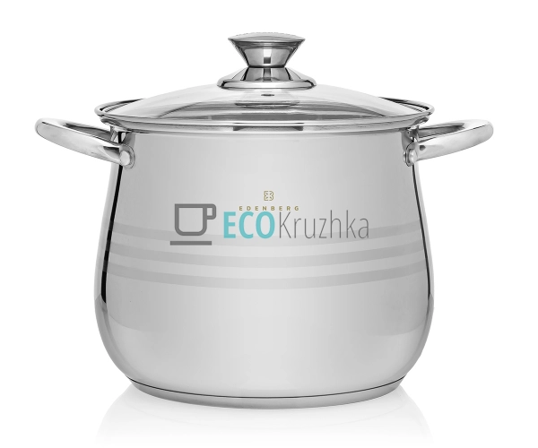 Каструля 5.4л Edenberg з нержавіючої сталі з кришкою Кап ... Каструля 5.4л Edenberg з нержавіючої сталі з кришкою Кап ...