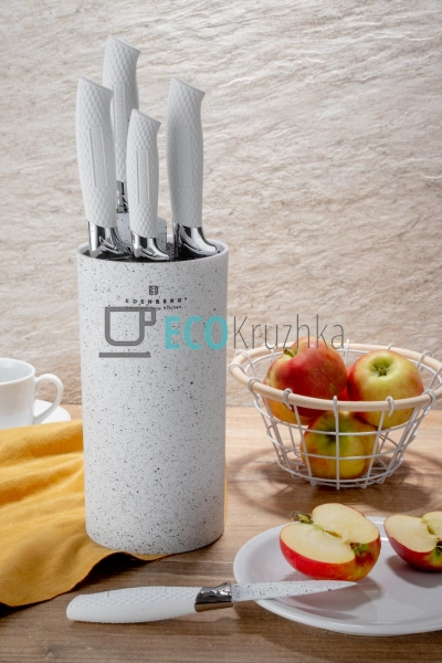 Набір ножів із підставкою 7 предметів Edenberg Білий EB- ... Набір ножів із підставкою 7 предметів Edenberg Білий EB- ...