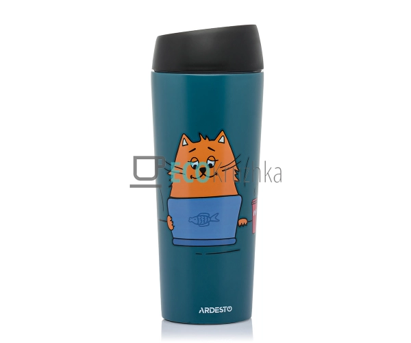 Термокухоль Ardesto Coffee time Red Cat 450 мл, нержавію ... Термокухоль Ardesto Coffee time Red Cat 450 мл, нержавію ...