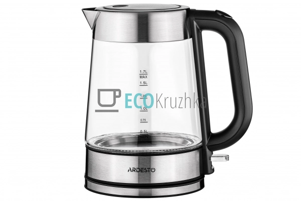 Електрочайник Ardesto EKL-F200, 1.7л, скло, STRIX, срі ... Електрочайник Ardesto EKL-F200, 1.7л, скло, STRIX, срі ...