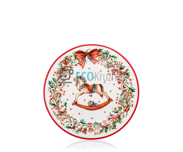 Тарілка десертна порцелянова "Різдвяна Фантазія" 19см (4 ... Тарілка десертна порцелянова "Різдвяна Фантазія" 19см (4 ...