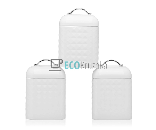 Набір Ємностей для Зберігання: Кава, Чай, Цукор - Трійка ... Набір Ємностей для Зберігання: Кава, Чай, Цукор - Трійка ...