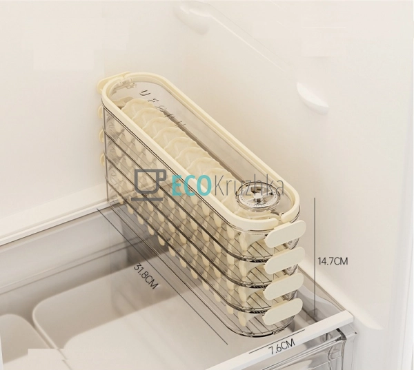 Контейнер 4-х рядний для зберігання вареників, пельменів ... Контейнер 4-х рядний для зберігання вареників, пельменів ...