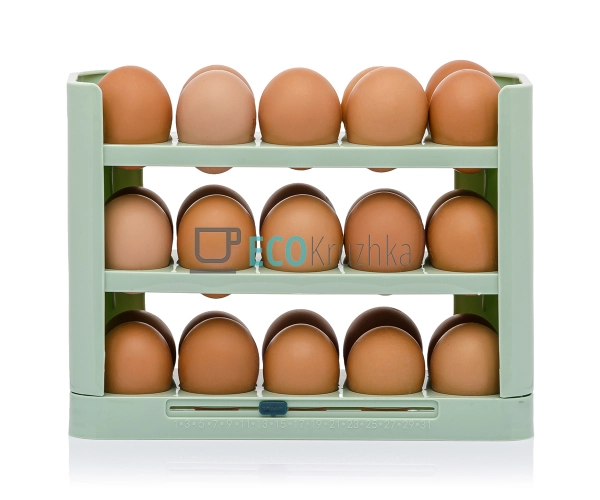 Органайзер для зберігання яєць на 30 шт Салатовий (APL60 ... Органайзер для зберігання яєць на 30 шт Салатовий (APL60 ...