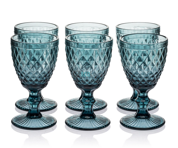 Келихи для вина з кольорового скла 6 шт Glassware 240мл ... Келихи для вина з кольорового скла 6 шт Glassware 240мл ...