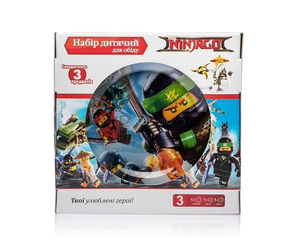 Набір скляного посуду для дітей 3 предмета Ніндзяго EK10 ... Набір скляного посуду для дітей 3 предмета Ніндзяго EK10 ...