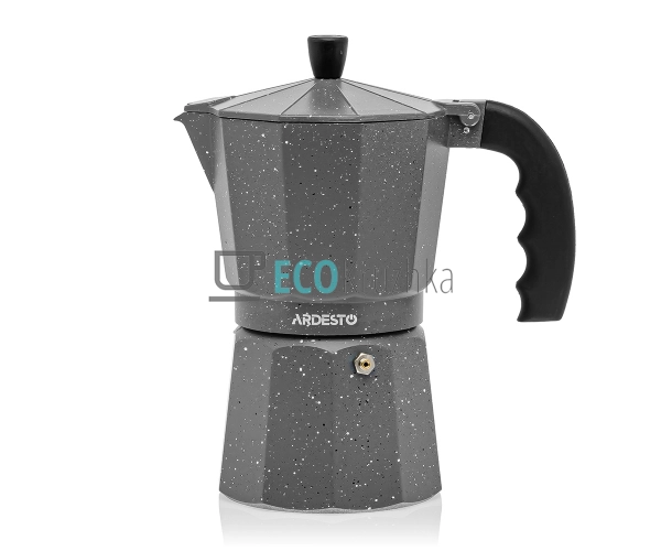 Гейзерна кавоварка Ardesto Gemini Molise, 9 чашок, сірий ...