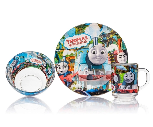 Набір скляного посуду для дітей 3 предмета Thomas Metr + ... Набір скляного посуду для дітей 3 предмета Thomas Metr + ...