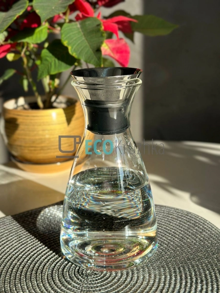 Графін 1л скляний зі сталевим корком Kamille KM-9031