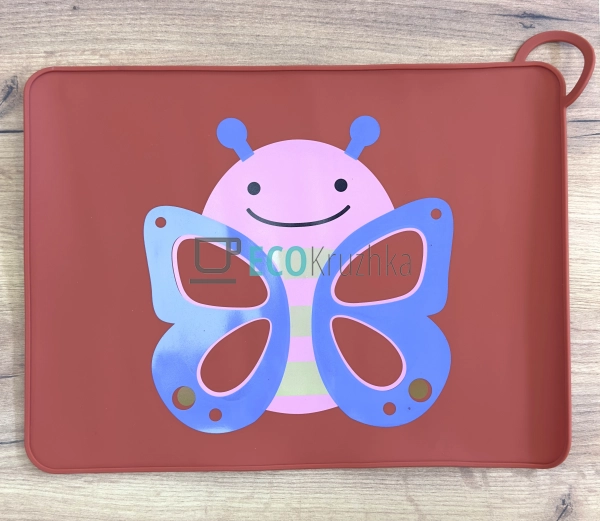 Килимок силіконовий дитячий з бортиком 40 х 30 см Бордов ... Килимок силіконовий дитячий з бортиком 40 х 30 см Бордов ...