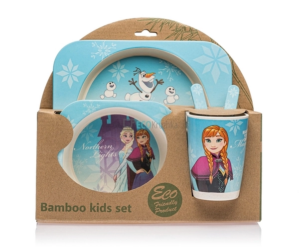 Набір дитячого посуду бамбуковий 5 приладів Frozen Eco B ... Набір дитячого посуду бамбуковий 5 приладів Frozen Eco B ...