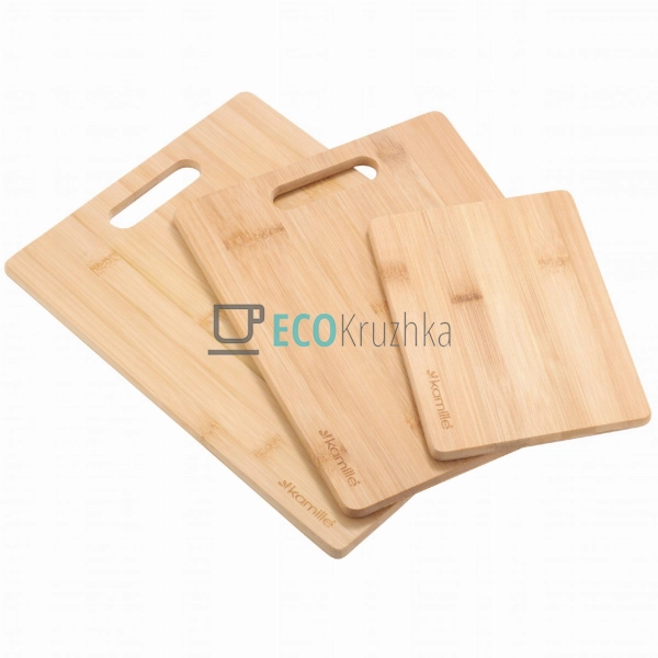 Набір 3шт обробних дощок з бамбука Kamille KM-10078