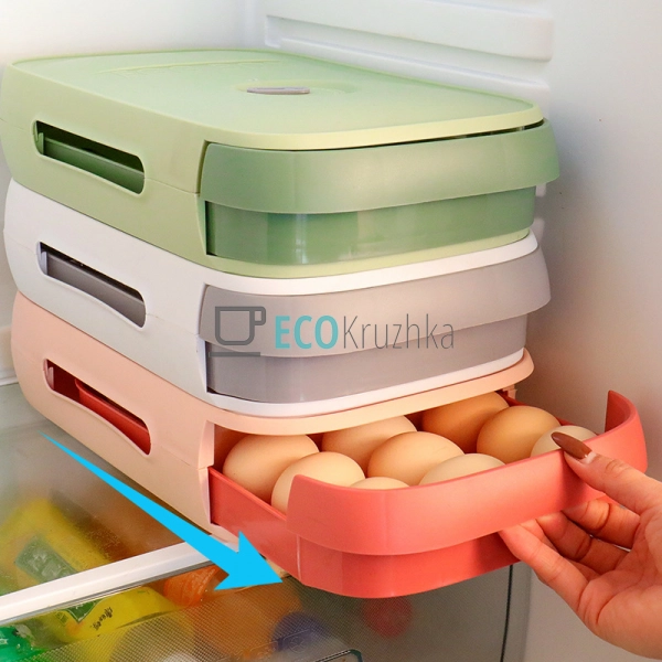 Органайзер для зберігання яєць на 15 шт Салатовий (R3090 ... Органайзер для зберігання яєць на 15 шт Салатовий (R3090 ...
