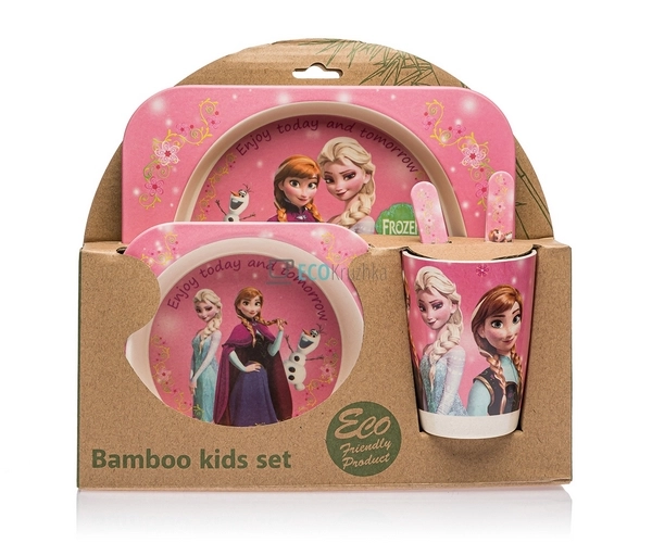 Набір дитячого посуду бамбуковий 5 приладів Frozen Eco B ... Набір дитячого посуду бамбуковий 5 приладів Frozen Eco B ...