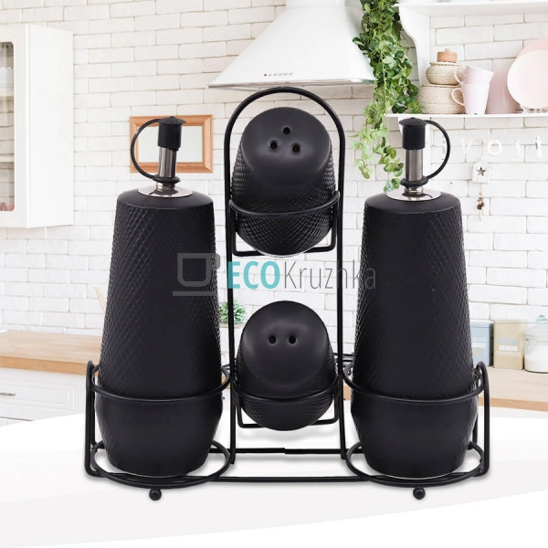 Набір для спецій 5-ти предмений "Black" Maestro MR-20001 ...